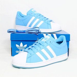 adidas gazelle silver green womens Adidas x Pharrell Williams Unisex Virginia Superstar Core Black / Sky Rush  / Cream White Low Top Sneakers